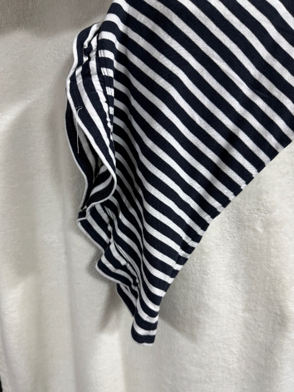 Tommy Hilfiger Striped Shirt Women's 3X Nautical Preppy Ruffle Sleeve Pullover - Picture 4 of 14